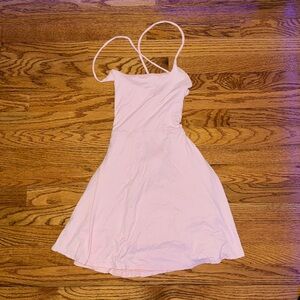 Pink strappy dress
